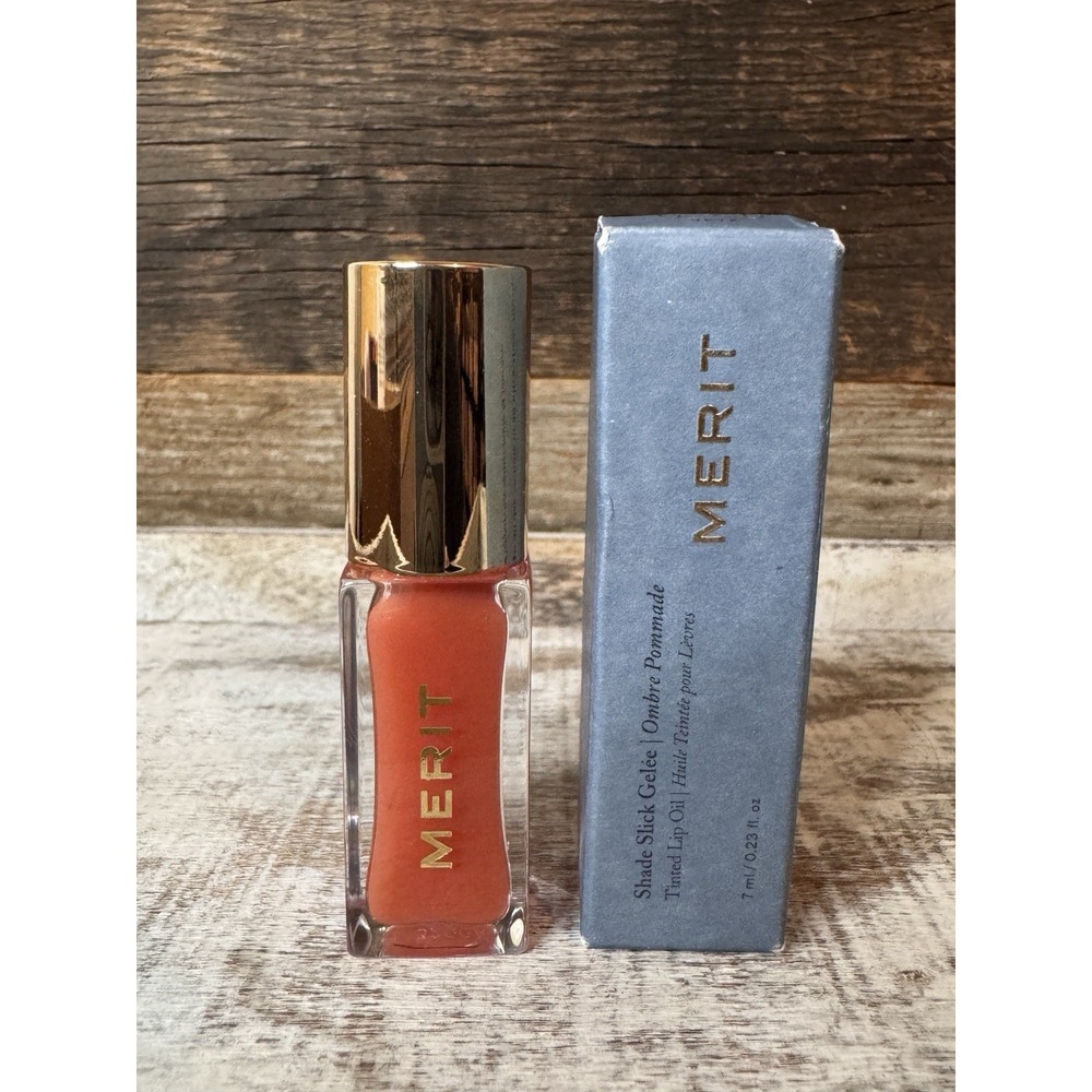 Merit Shade Slick Hydrating Tinted Lip Oil – Jeté Sheer Natural | MSRP = $24